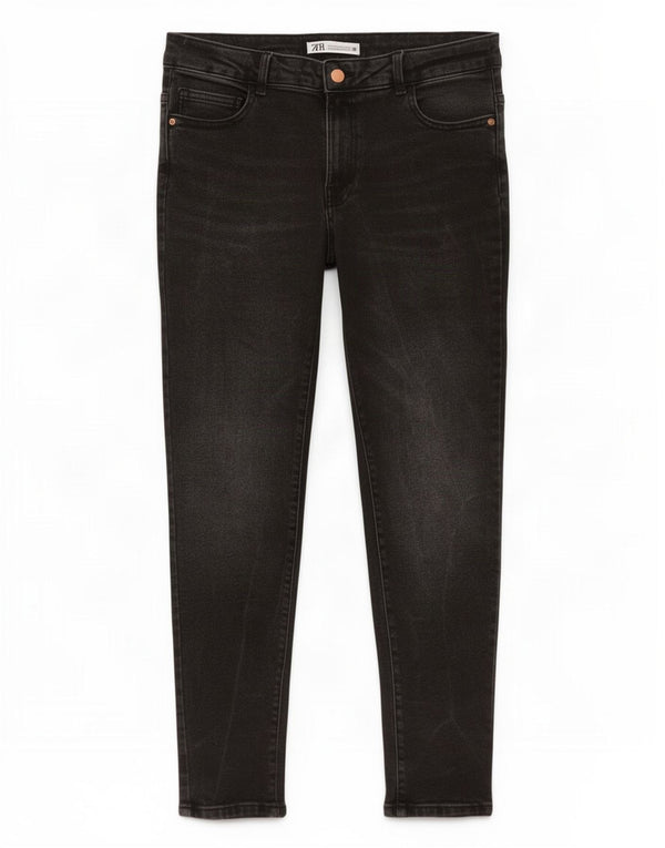 Zara Dame Skinny Jeans EU 42 Large W32 L27 Sort