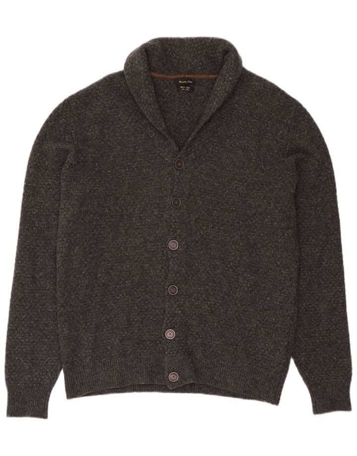 Massimo Dutti Herre Cardigan Sweater Stor Grå Uld