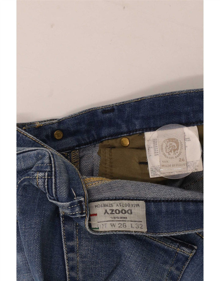 Diesel Dame Doozy Straight Jeans W26 L32 Blå Bomuld