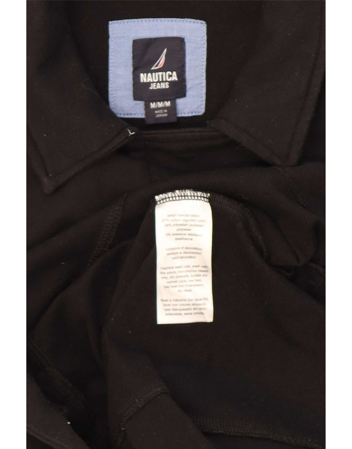 Nautica Dame Dobbeltradet Frakke UK 14 Medium Sort Bomuld