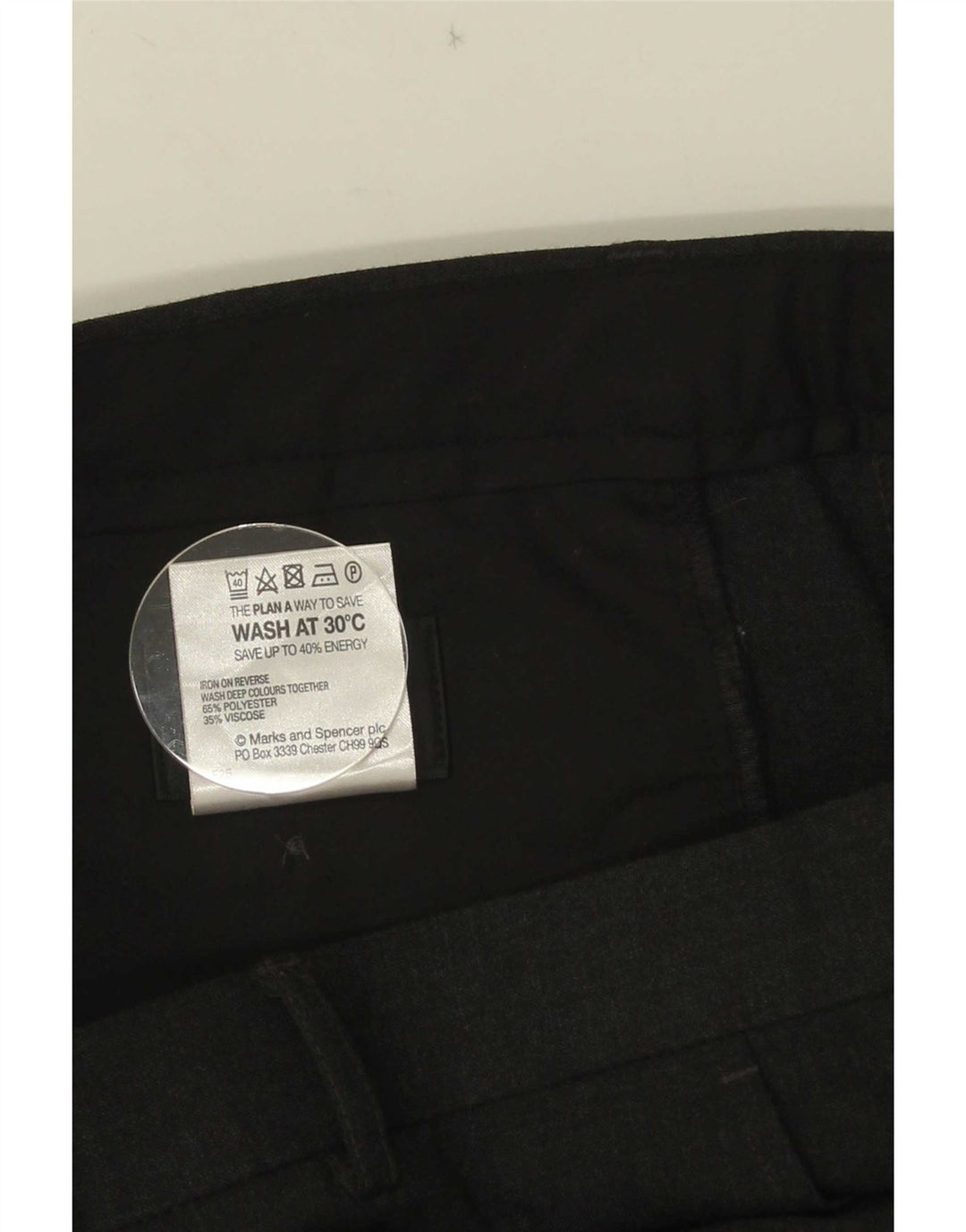 Marks & Spencer Herre Pegged Suit Bukser W34 L31 Grå Polyester