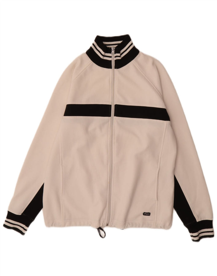 Asics Træningsdragt til mænd Topjakke Medium White Colourblock Polyester
