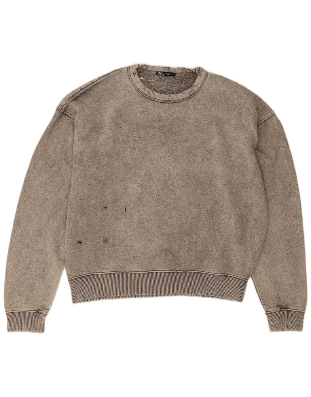 Zara Herre Sweatshirt Jumper XL Grå Bomuld
