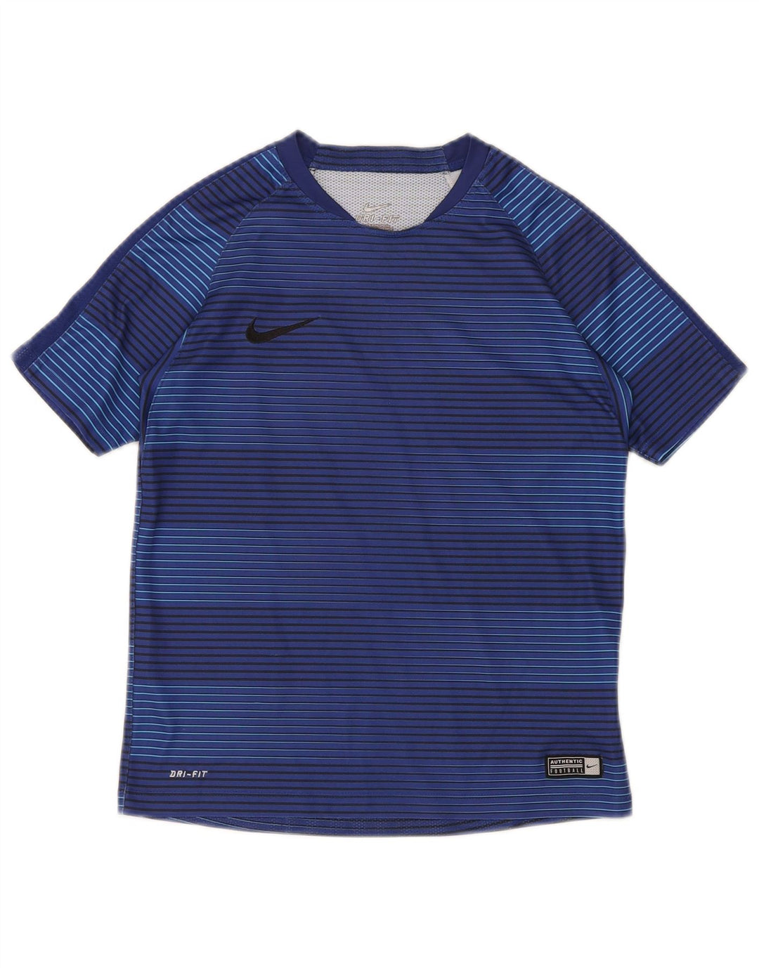 Nike drenge Dri Fit T-shirt top 10-11 år mellemblå stribet polyester