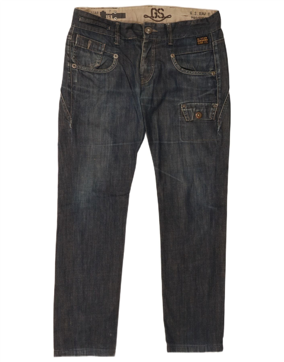 G-Star Herre Cargo Slim Jeans W34 L31 Marineblå