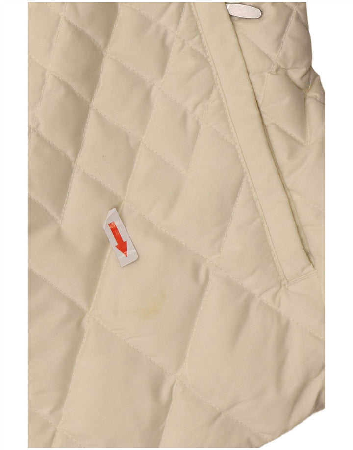 Eddie Bauer Dame Polstret Gilet UK 16 Large Off White Polyester