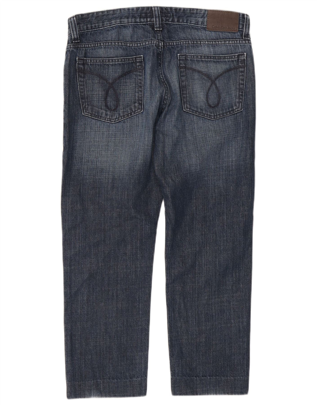 CALVIN KLEIN Dame Crop Skinny Jeans W33 L26 Blå