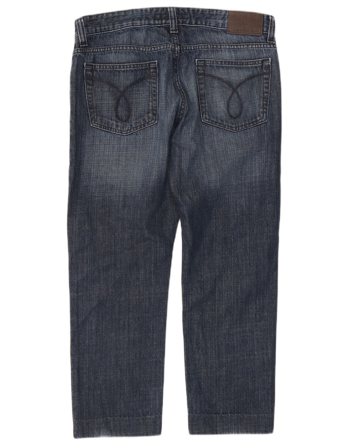 CALVIN KLEIN Dame Crop Skinny Jeans W33 L26 Blå