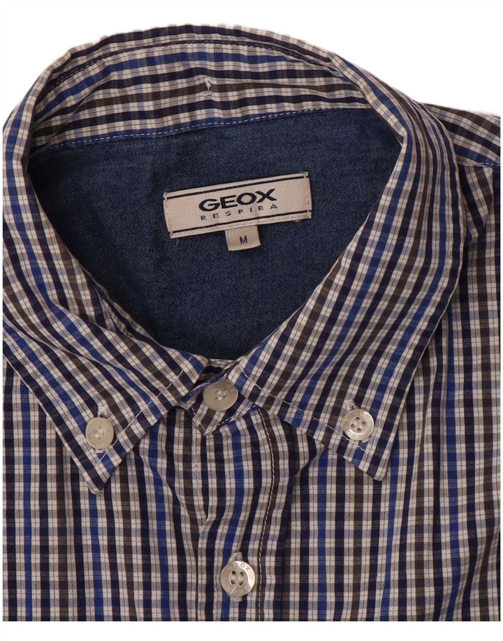 Geox Herre Respira skjorte Medium Blue Gingham