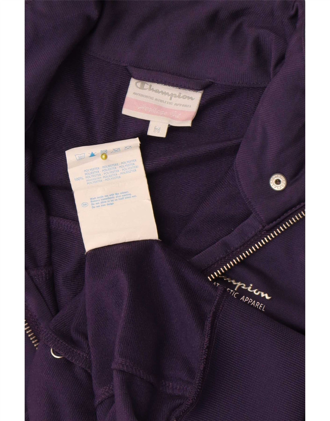 Champion Womens Heritage Fit Træningsdragt Topjakke UK 14 Medium Lilla