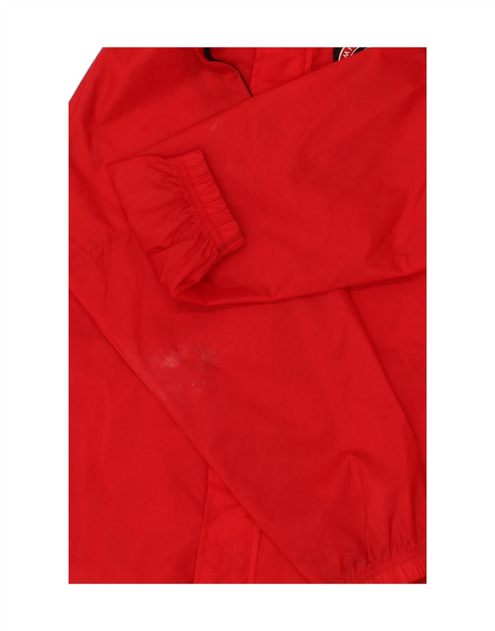 ADIDAS Boys AC Milan Hooded Rain Jacket 13-14 Years Red Polyamide Vintage Adidas and Second-Hand Adidas from Messina Hembry 