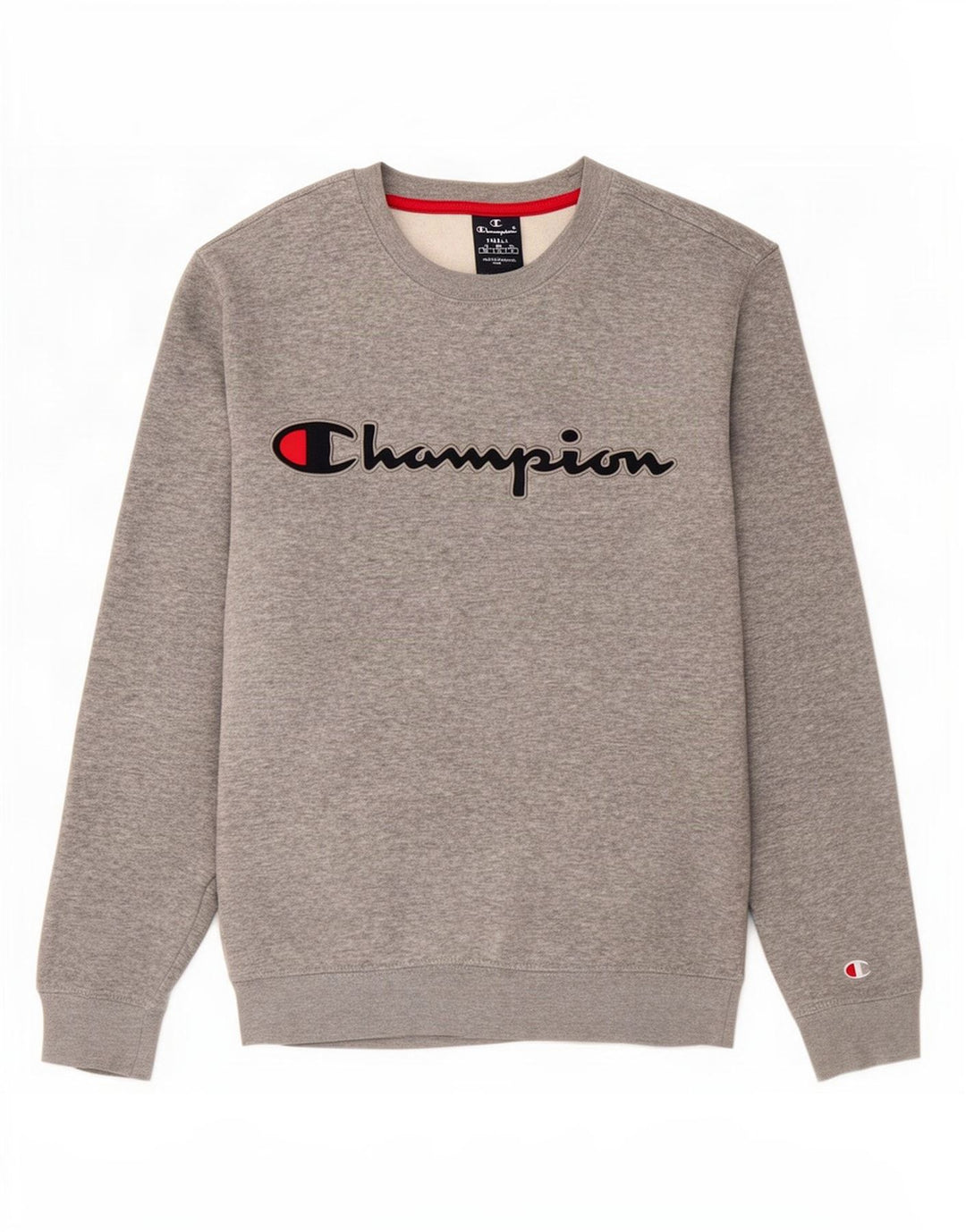 Champion Herre grafisk sweatshirt Jumper lille grå flækket bomuld