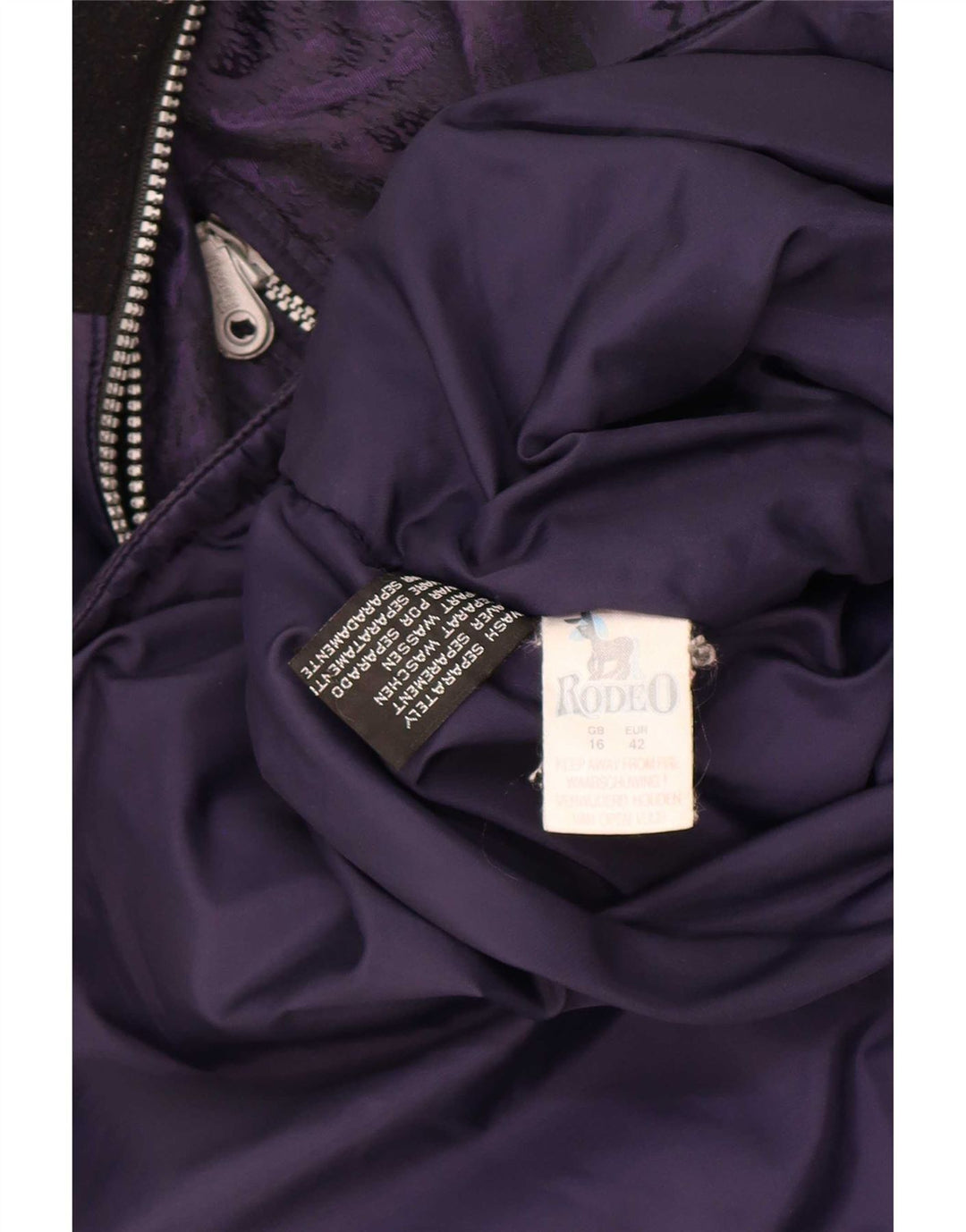Rodeo Dame Hætte Oversized Anorak Jacket UK 16 Large Purple Polyester