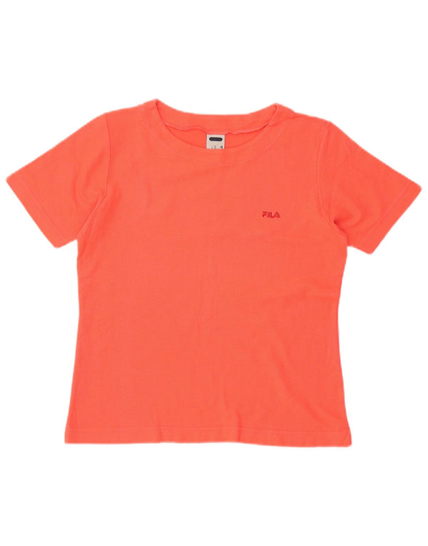 FILA Womens Crop T-Shirt Top IT 44 Medium Orange