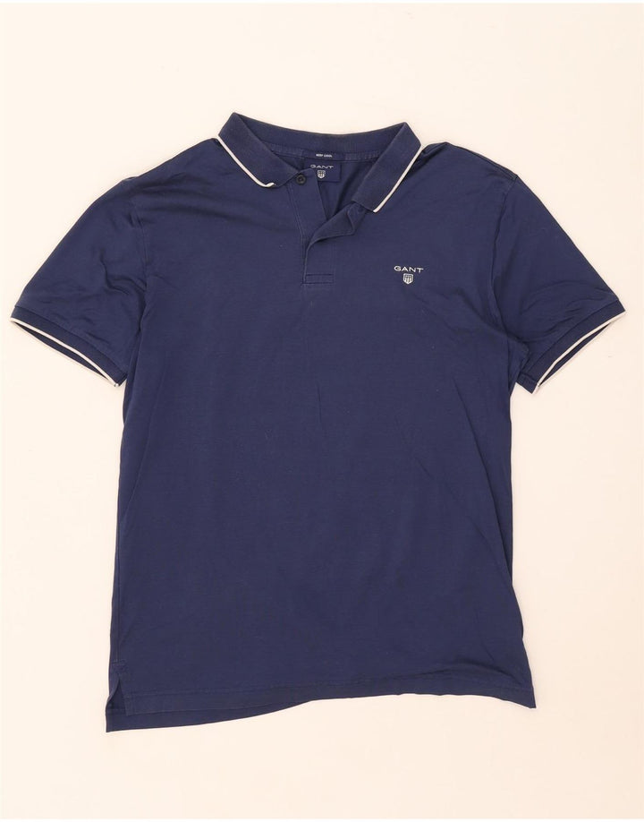 Gant Poloshirt til mænd Medium marineblå stribet bomuld
