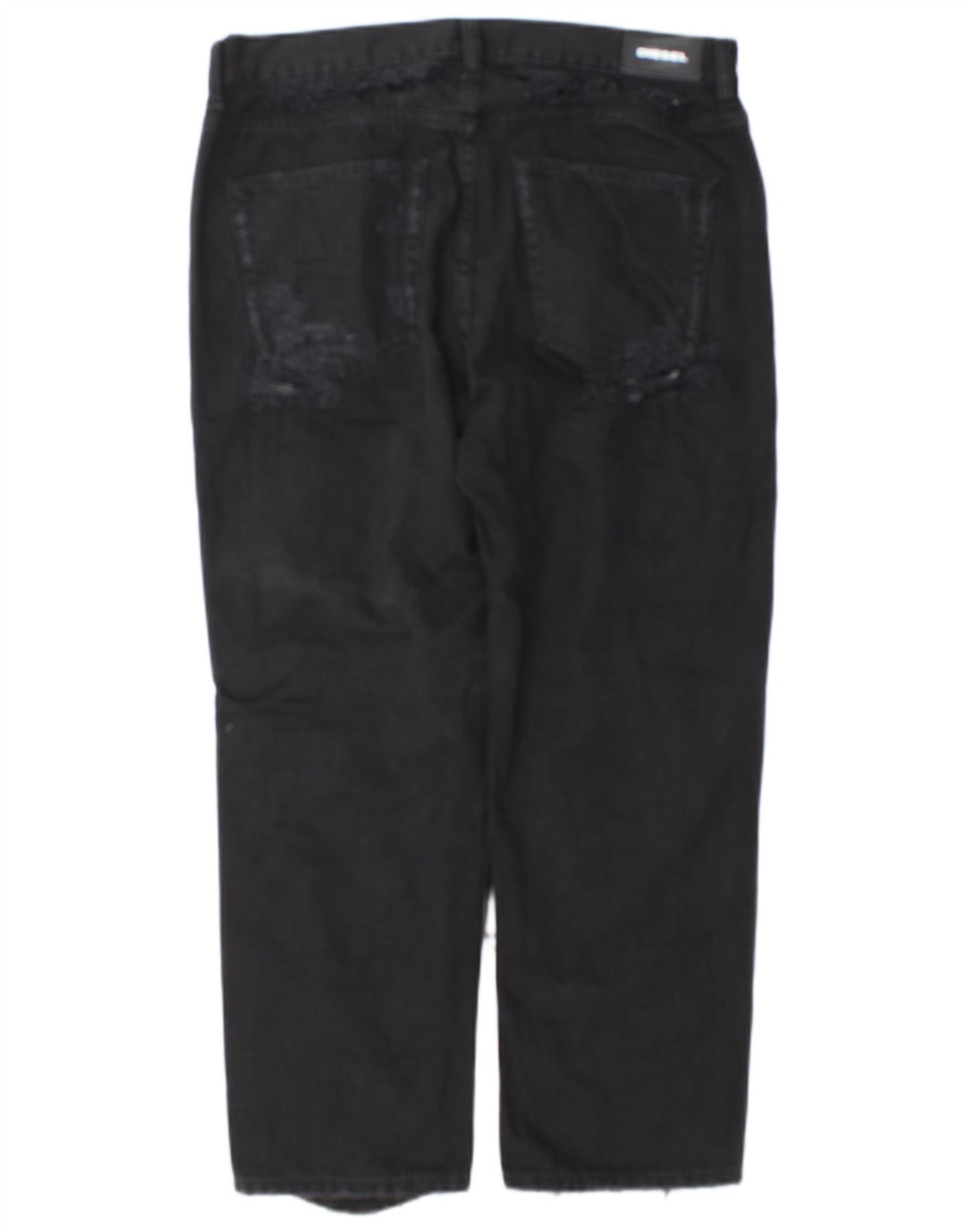Diesel Dame Aryel Distressed Regular Straight Jeans W29 L25 Sort Klassisk