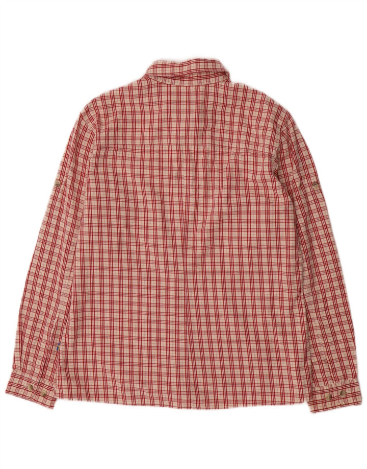 FJALL RAVEN Womens Flannel Shirt UK 10 Small Red Check