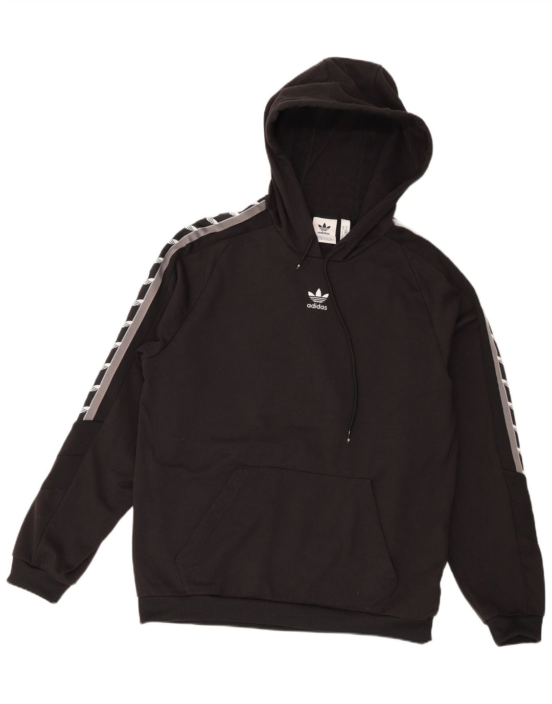 Adidas Grafisk hættetrøje til mænd Medium Sort Colourblock Polyester