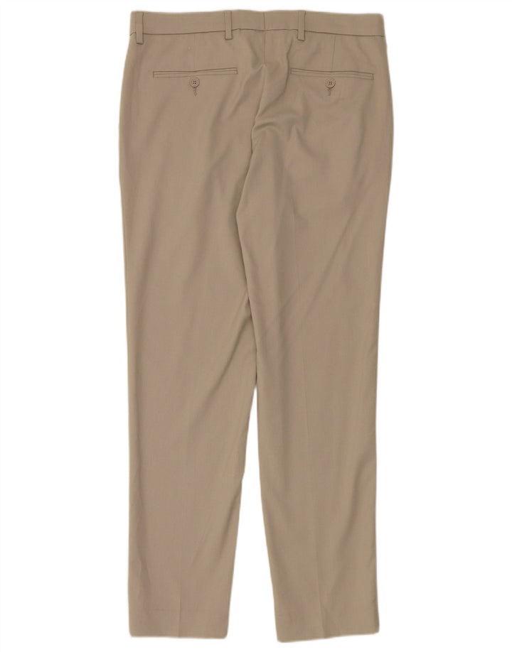 Marks & Spencer Herre Slim Chino Bukser W34 L31 Beige Polyester
