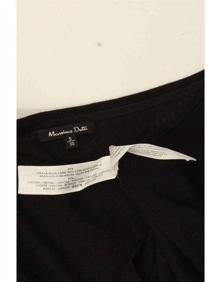 Massimo Dutti Dame Langærmet Jumper Dress UK 10 Small Black Wool