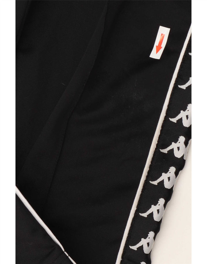 Kappa Boys Graphic Tracksuit Bukser 7-8 år Sort Polyester