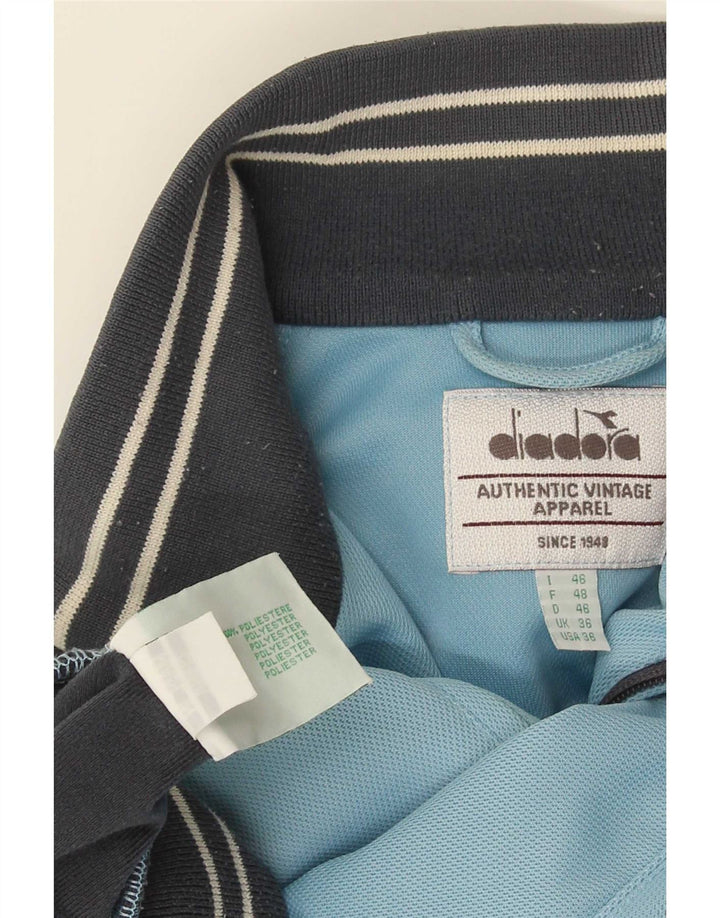 Diadora Træningsdragt til mænd Topjakke UK 36 Small Blue Colourblock Polyester