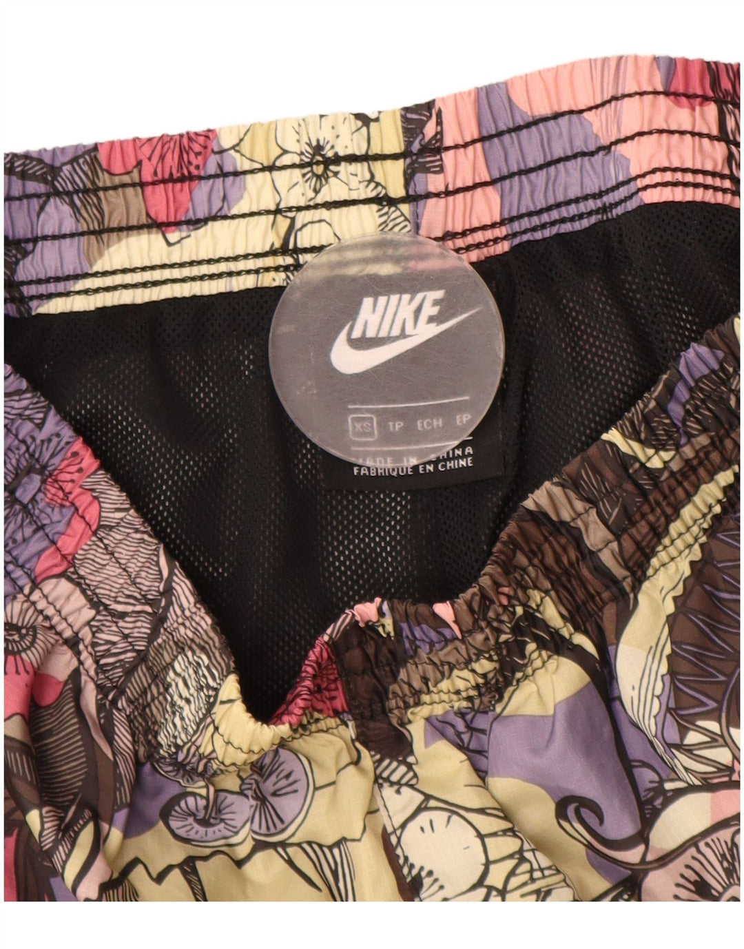 NIKE sportsshorts til kvinder UK 4 XS flerfarvet blomsterpolyester