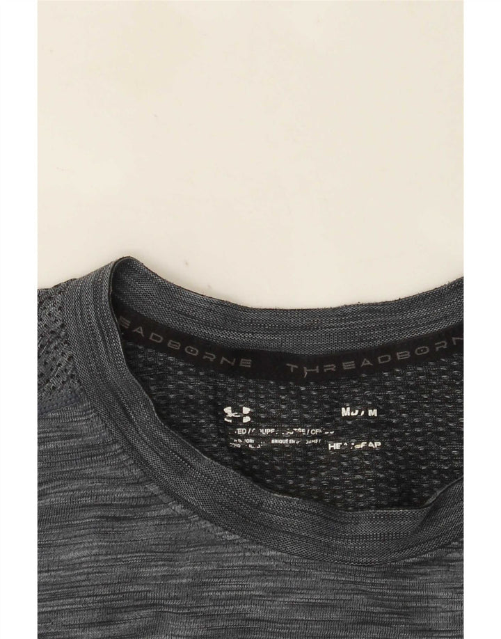 Under Armour Herre Heat Gear Top Langærmet Medium Grey Flecked