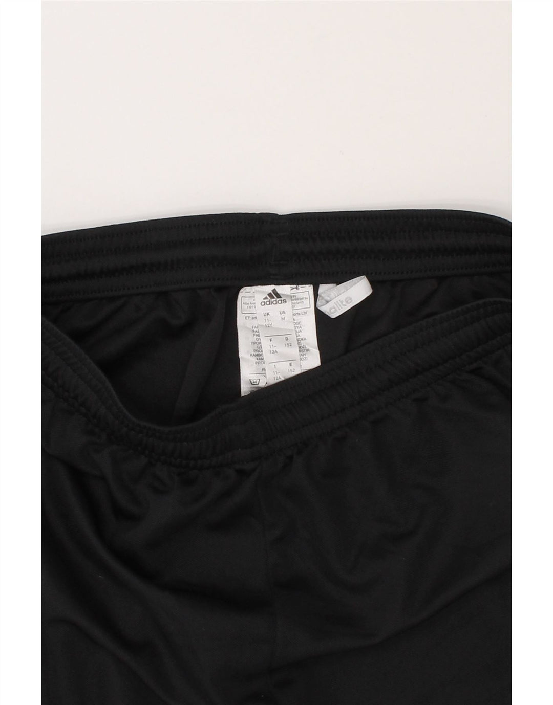 ADIDAS Boys Climalite Graphic Sport Shorts 11-12 Years Black Polyester Vintage Adidas and Second-Hand Adidas from Messina Hembry 