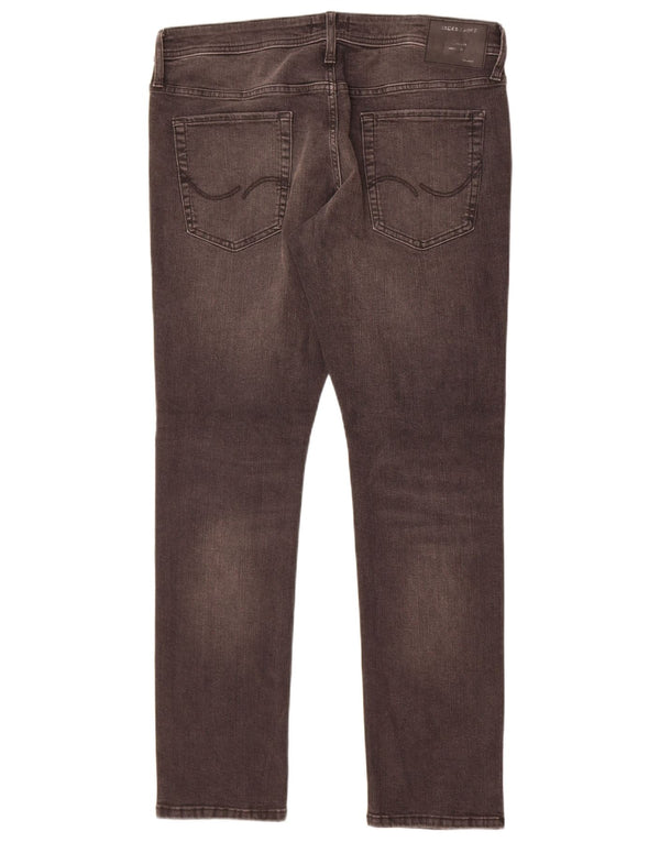 Jack & Jones Herre GLENN Slim Jeans W36 L32 Grå Bomuld