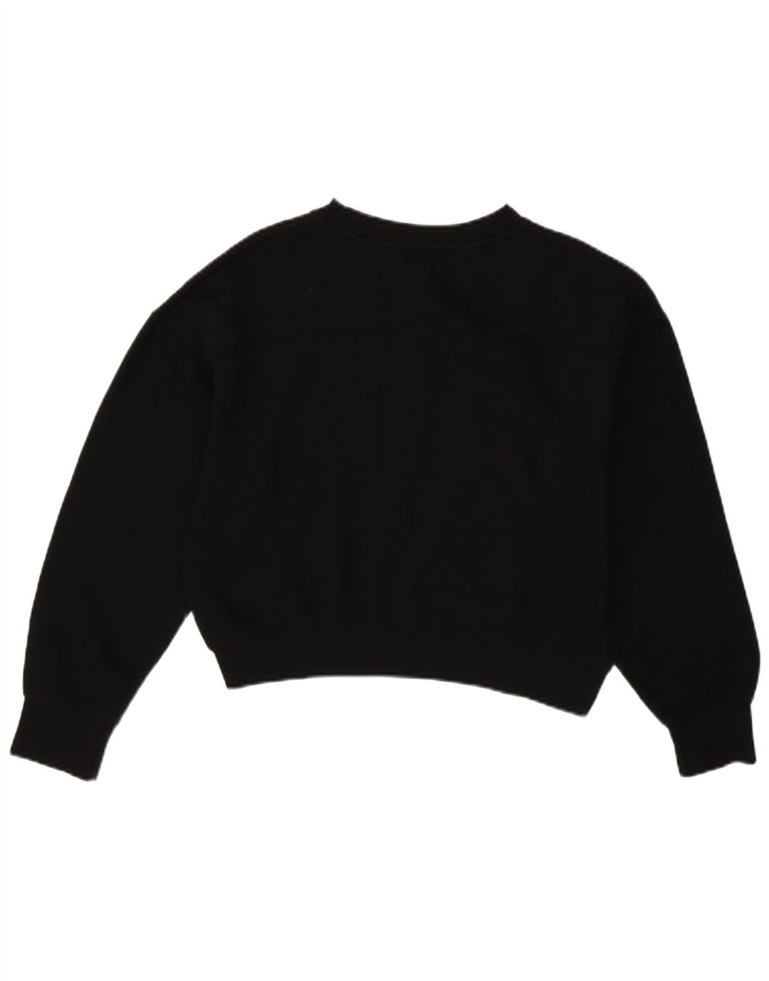 ZARA Womens Oversized Crop Sweatshirt Jumper UK 10 Small Black