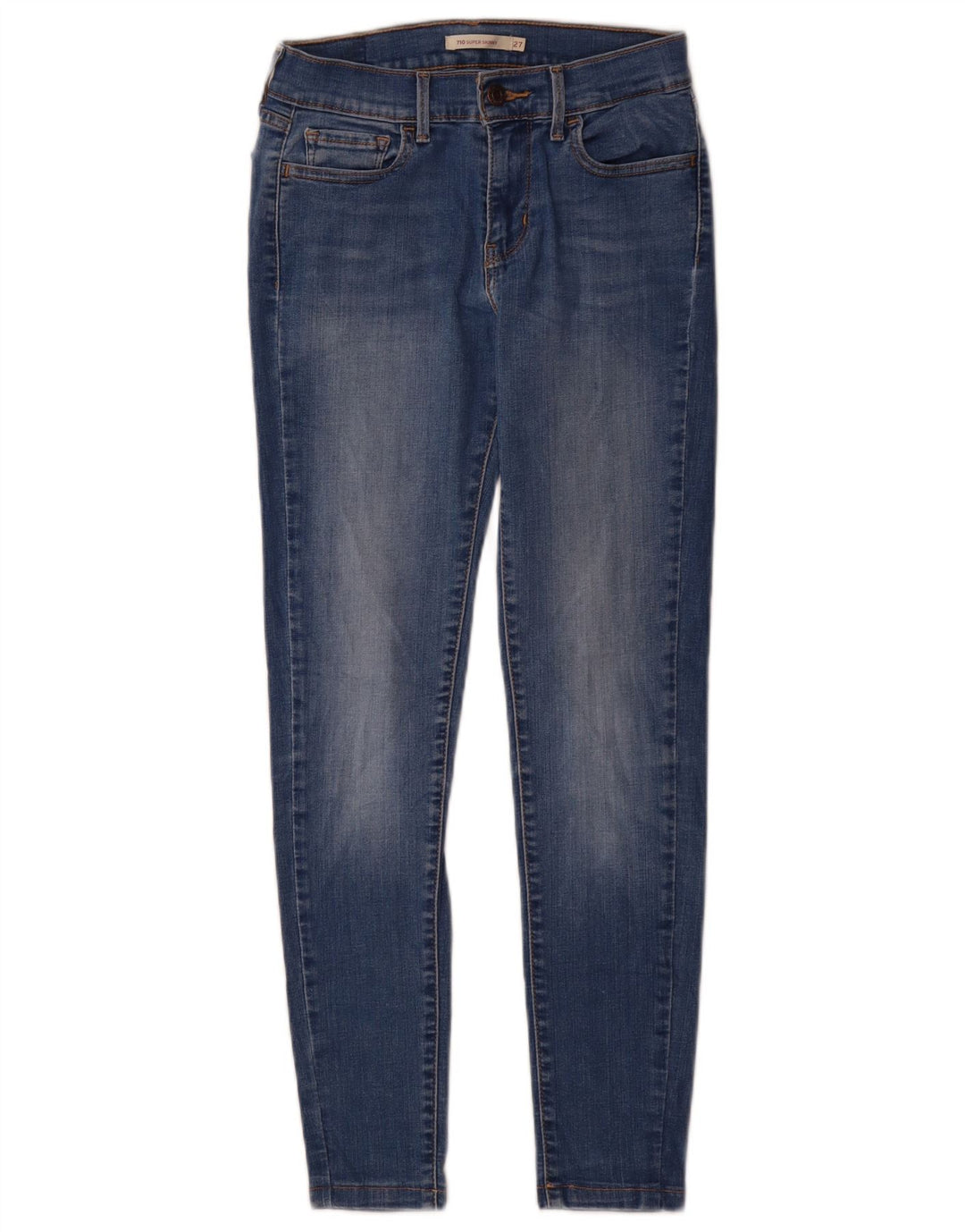 Levi's Dame 710 Super Skinny Jeans W27 L28 Blå