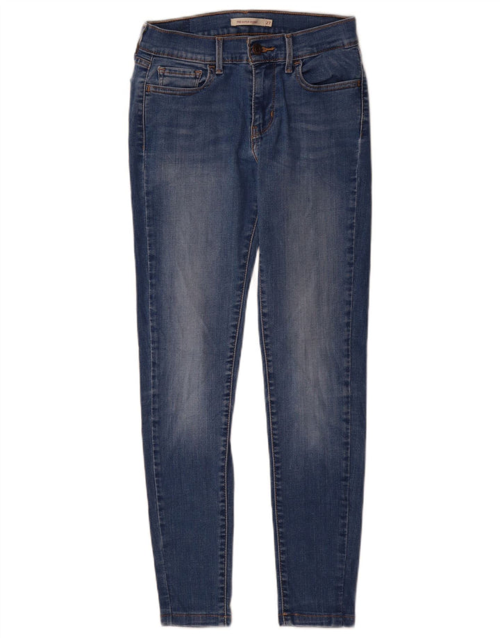 Levi's Dame 710 Super Skinny Jeans W27 L28 Blå