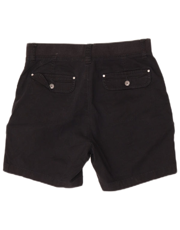Lee Womens Mid Rise Relaxed Fit Cargo Shorts US 6 Medium W30 Black Bomuld