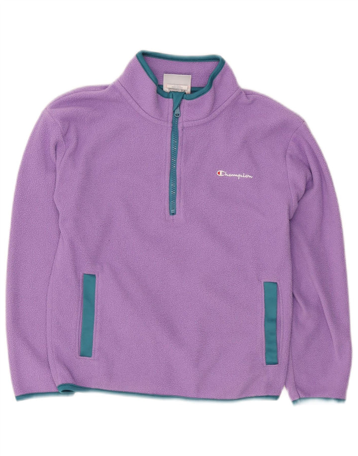 CHAMPION Fleecetrøje med lynlås til piger 10-11 år Medium Lilla Polyester