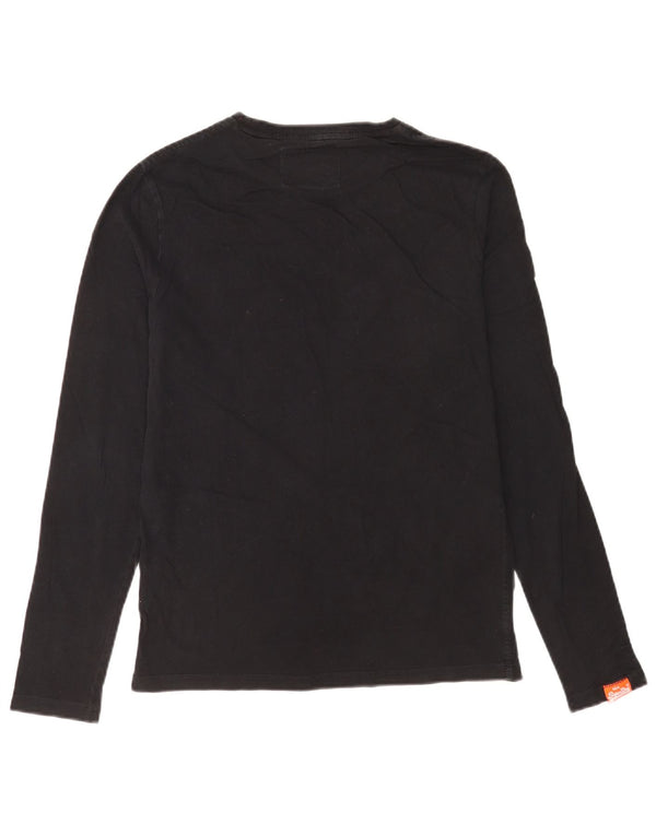 Superdry Herre Top Langærmet Medium Sort Bomuld