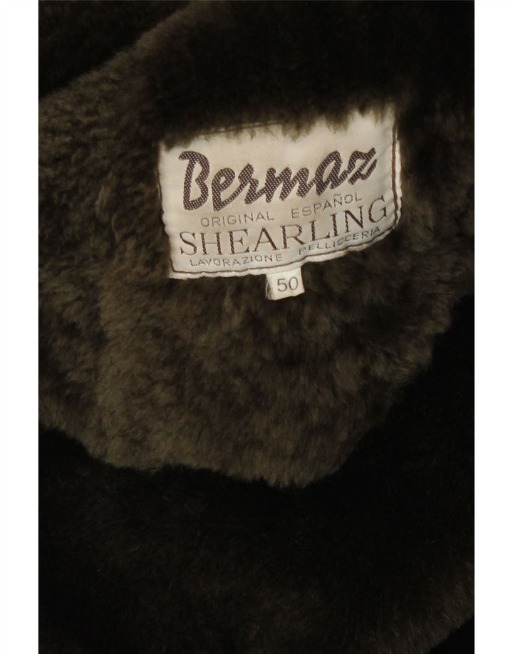 Vintage Dame Shearling Shearling Coat IT 50 XL Brun Shearling