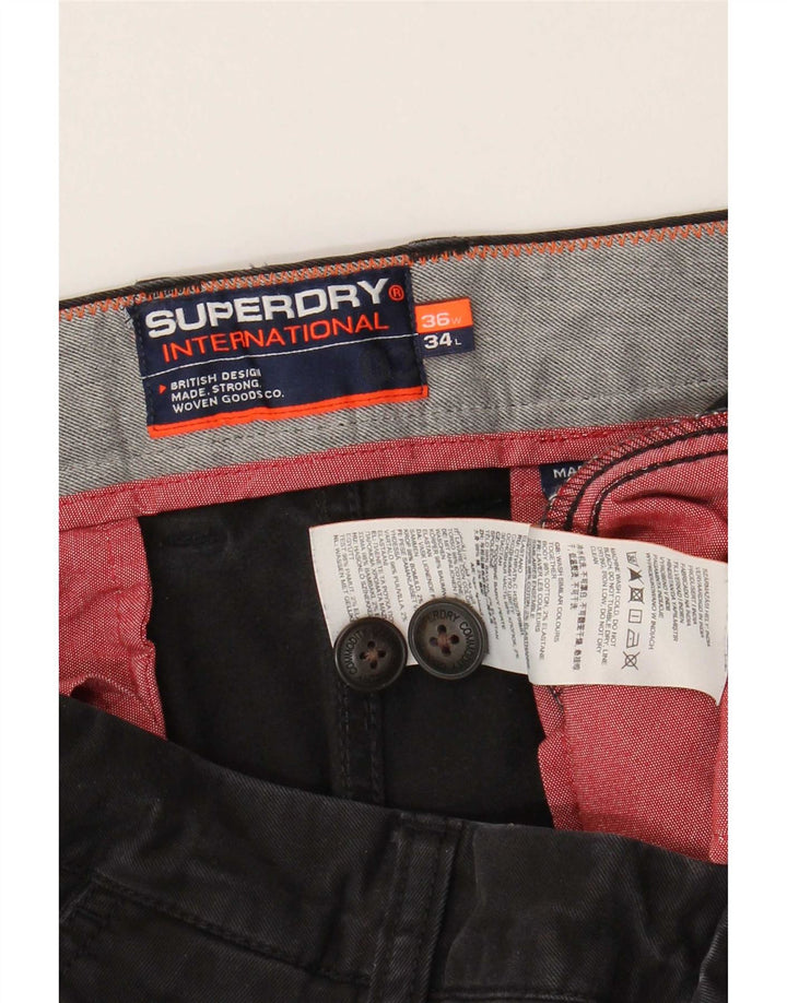 Superdry Joggers Cargo-bukser til mænd W36 L30 sort bomuld