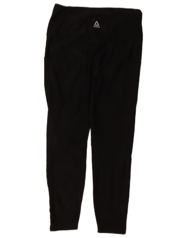 Reebok Grafiske Leggings til kvinder UK 12 Medium Sort