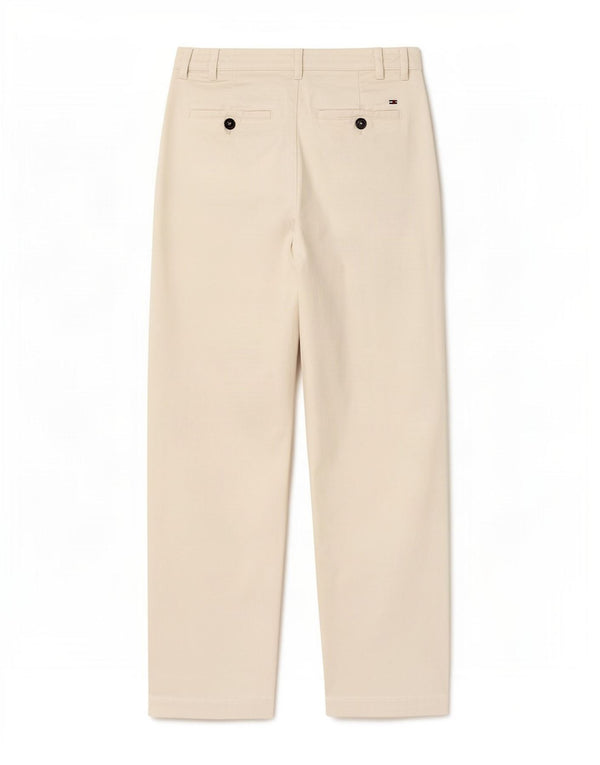 Tommy Hilfiger Kvinder Højtaljede Chinobukser UK 4 XS W24 L24 Hvid
