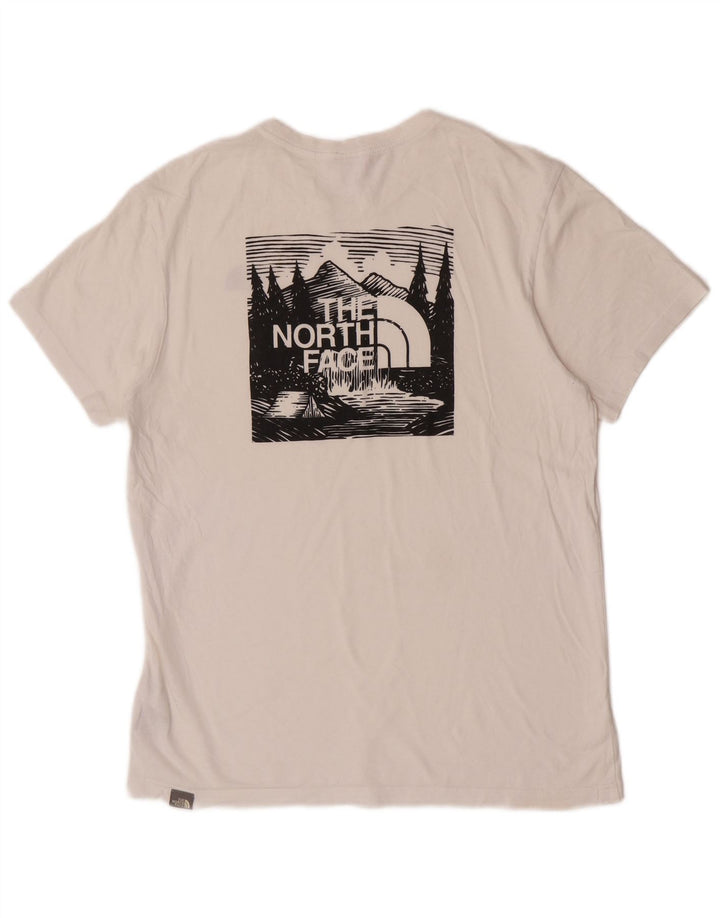 The North Face Herre grafisk T-shirt Top Medium Hvid Bomuld