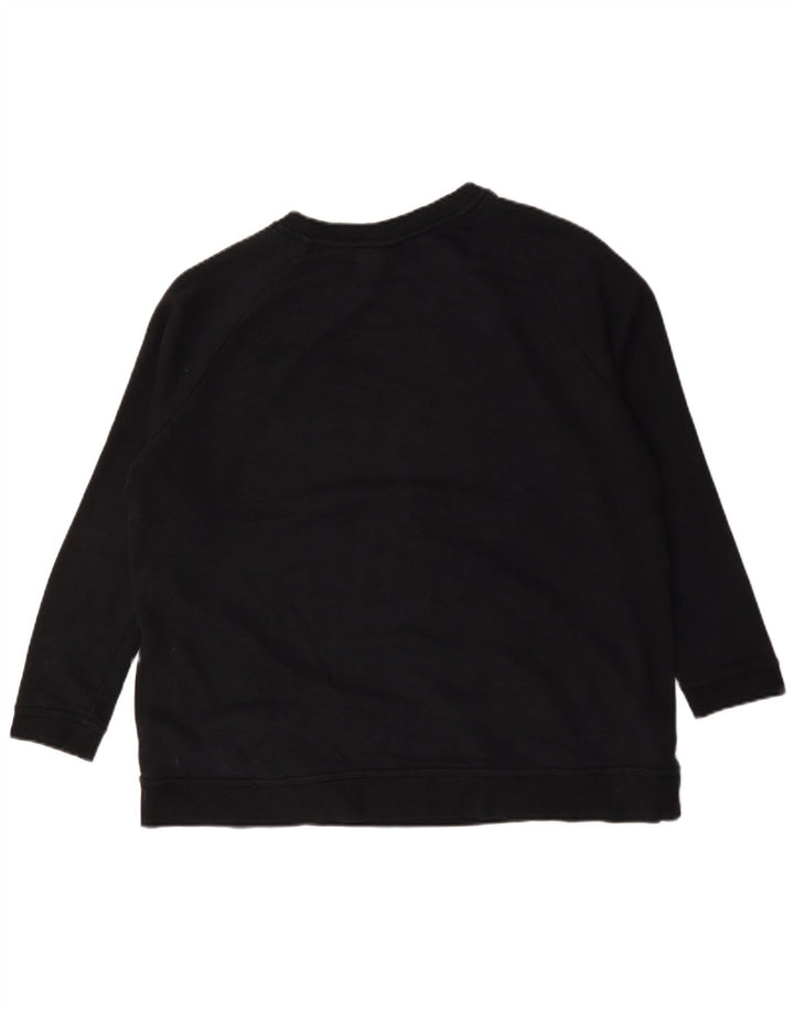 Nike Dame Grafisk Oversized Sweatshirt Jumper UK 18 XL Sort Bomuld