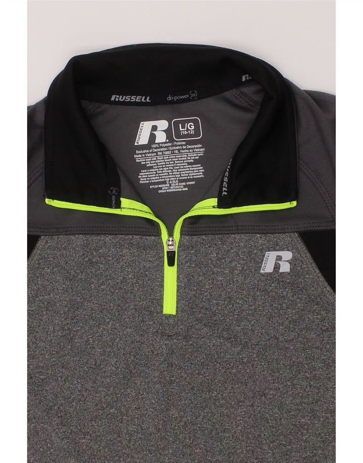RUSSELL ATHLETIC Drenge Pullover træningsdragt Top 10-11 år Large Grå