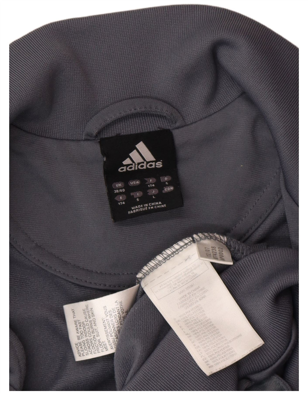 Adidas Træningsdragt til mænd Topjakke UK 38/40 Medium Grey Colourblock Polyester