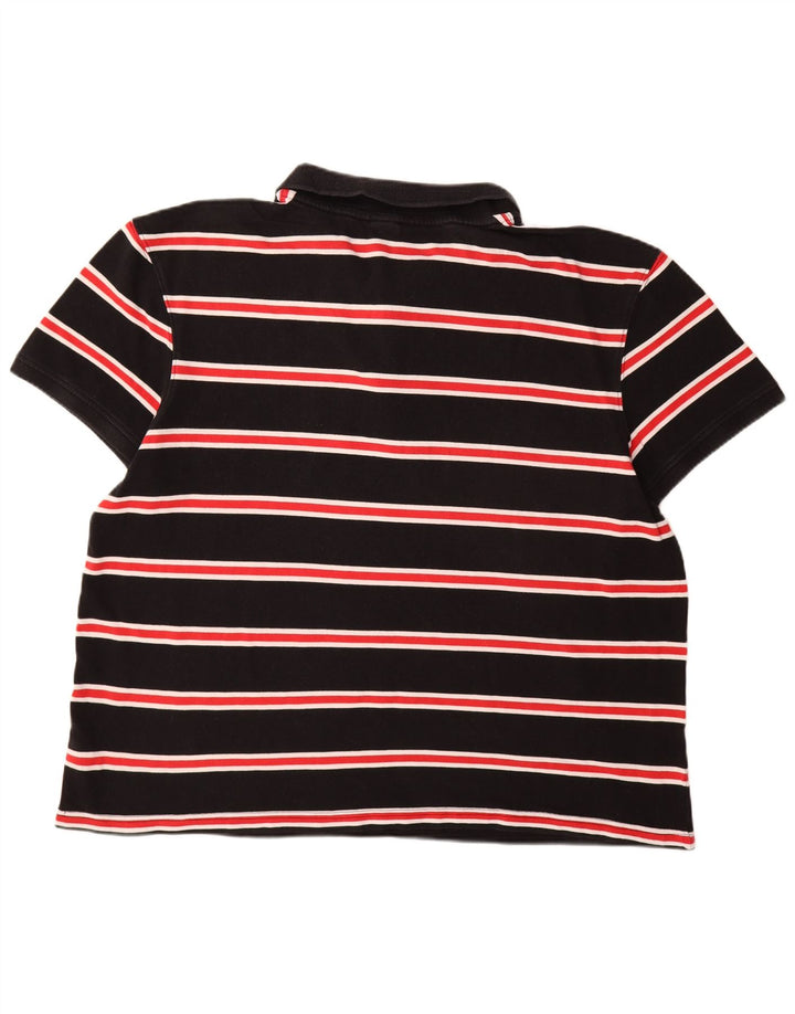 Kænguruer herre polo shirt 3XL sort stribet bomuld