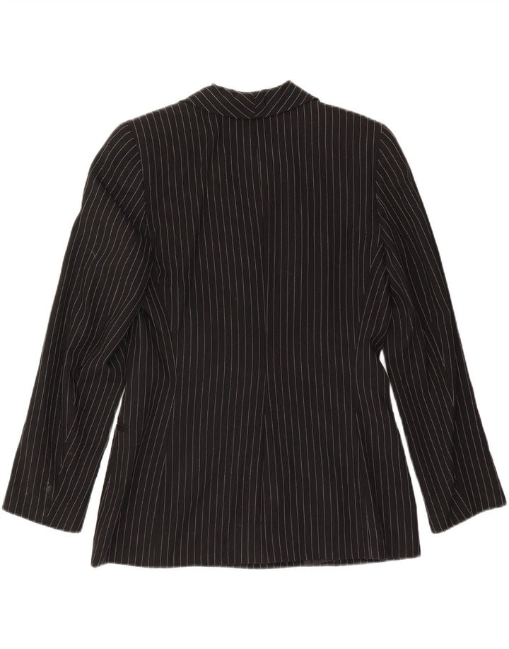 RENATO BALESTRA Dame 3-knaps blazerjakke IT 46 Stor sort nålestribe