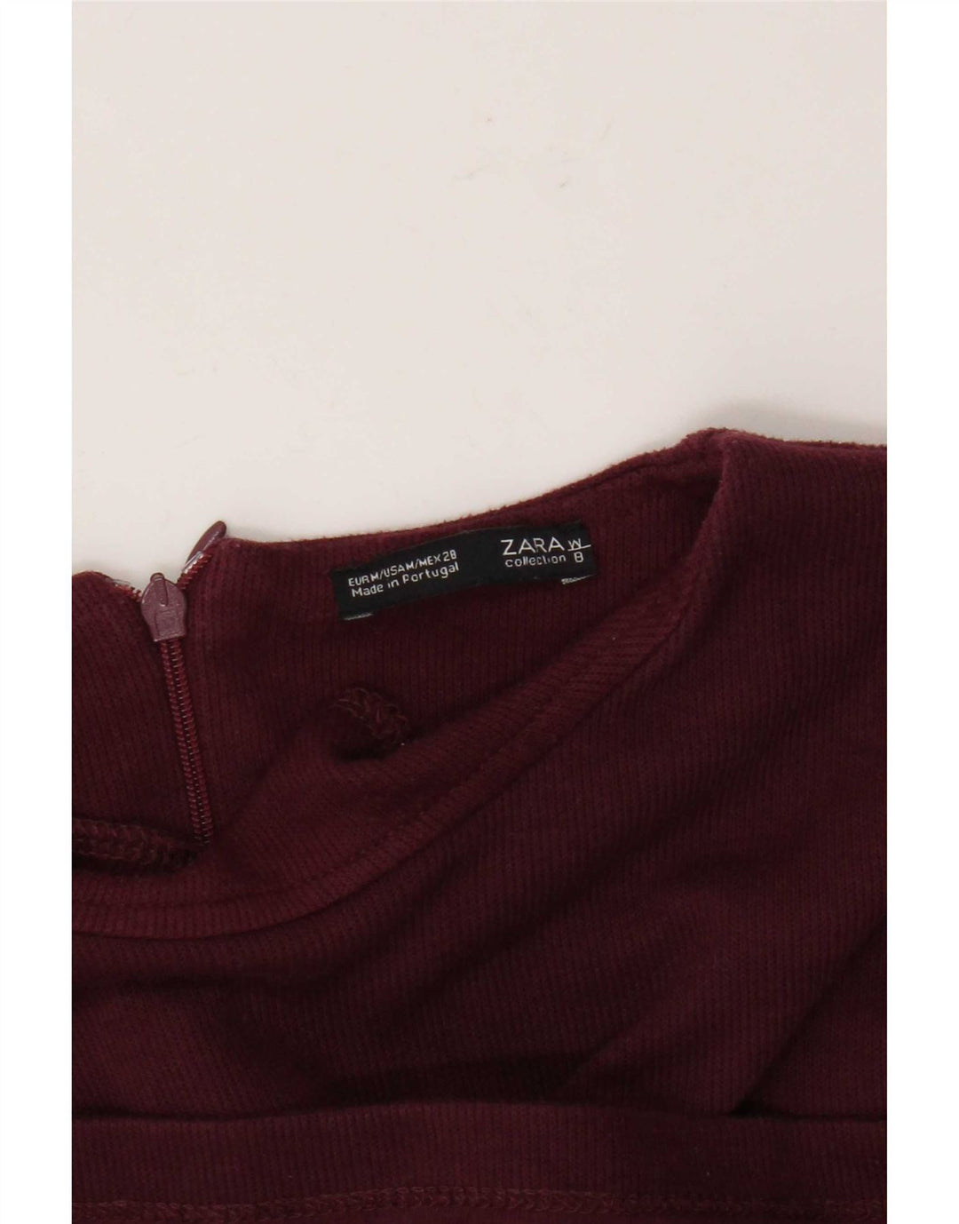Zara Jumper Dress UK 12 Medium Maroon