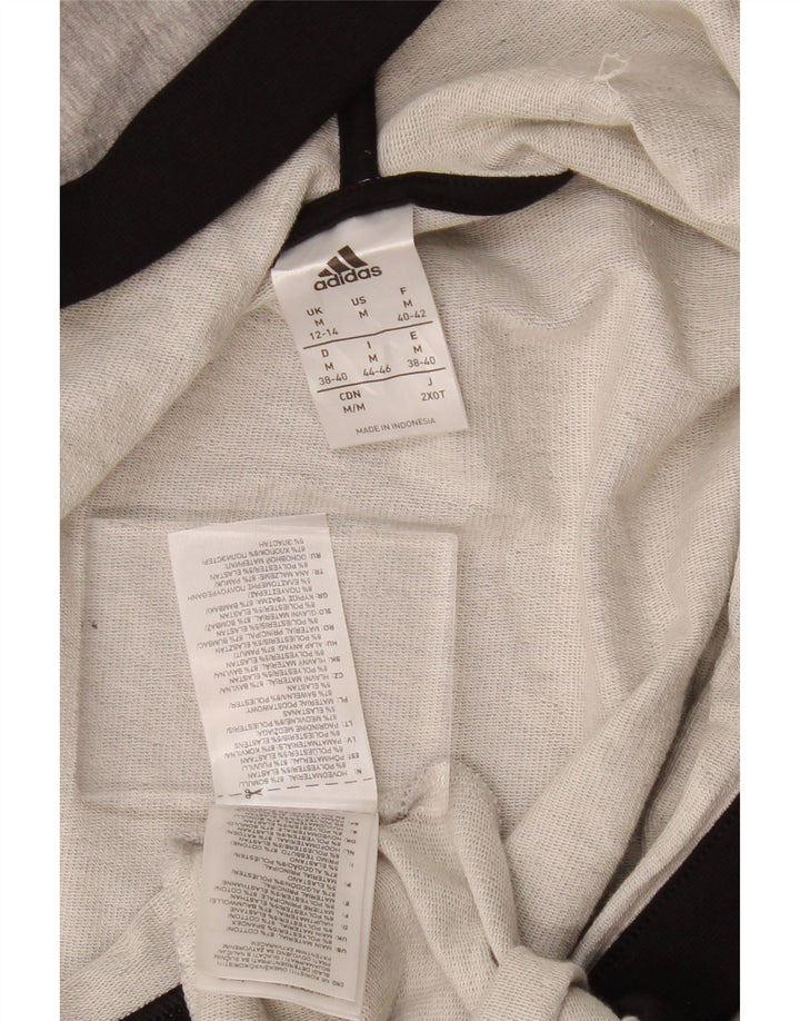 ADIDAS hættetrøje til kvinder UK 12/14 Medium Grey Colourblock