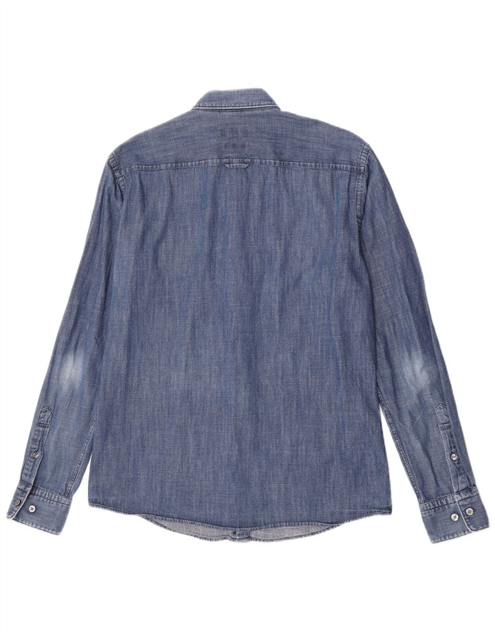Hugo Boss Herre Slim Fit Denim Shirt Medium Blue Bomuld