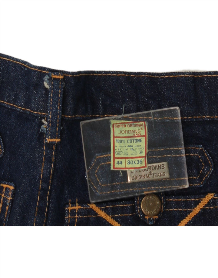 Vintage Dame Bootcut Jeans W30 L33 Marineblå Bomuld